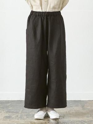 ワイドパンツ　リネンオックス