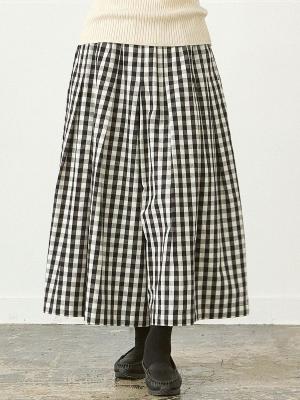 ガウチョパンツ　綿ビエラブロックチェック