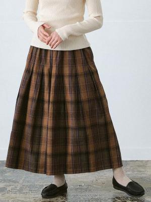 ガウチョパンツ　綿ビエラチェック