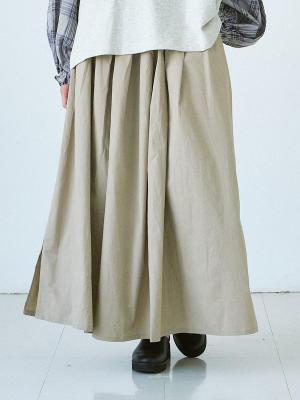 フレアマキシスカート 綿ハイカウント