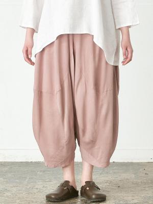 変形サルエルパンツ　レーヨンツイル