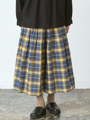 ガウチョパンツ　綿オックスチェック