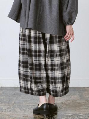 バルーンパンツ　綿ビエラチェック