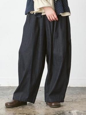 【予約】ワイドタックパンツ　8OZデニム