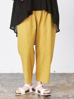 テーパードパンツ 綿オックス