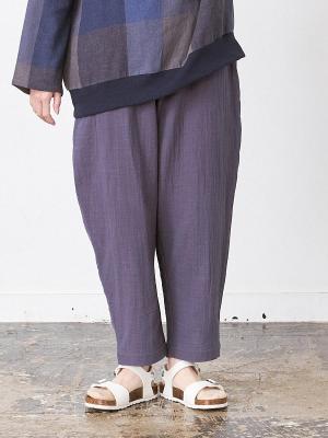テーパードパンツ 綿スラブWガーゼ