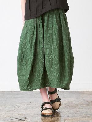 バルーンスカート 綿リップル