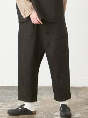 【予約】ワイドパンツ　リネンオックス