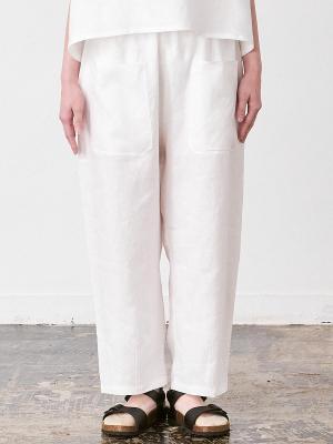 ワイドパンツ　リネンオックス