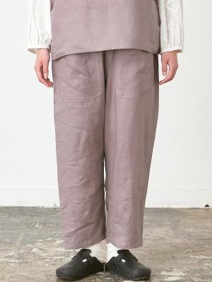 ワイドパンツ　リネンオックス