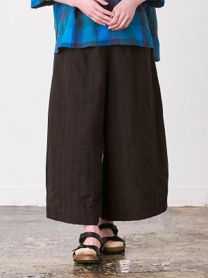 ワイドパンツ　綿ガーゼドビー