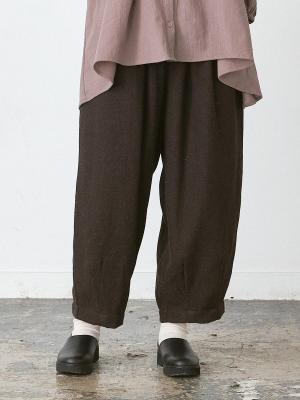 テーパードパンツ ヘリンボーン起毛