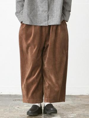 裾ダーツパンツ　コットンベロア