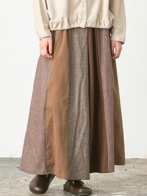 フレアパンツ　ツイードミックス