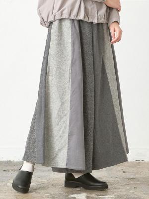 フレアパンツ　ツイードミックス