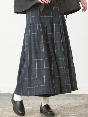 ガウチョパンツ　綿ビエラチェック