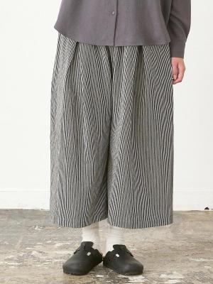 ガウチョパンツ ヒッコリーデニム