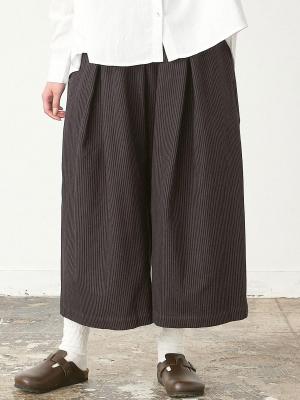 ガウチョパンツ ヒッコリーデニム