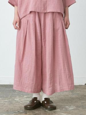 ガウチョパンツ　綿ダブルガーゼ