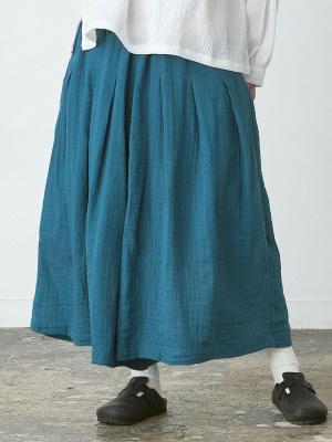 ガウチョパンツ　綿ダブルガーゼ