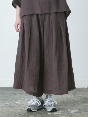 ガウチョパンツ 綿ダブルガーゼ