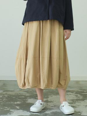 バルーンスカート 綿ハイカウントツイル