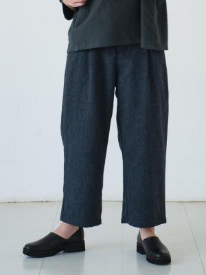 ルーズパンツ ネップツイード