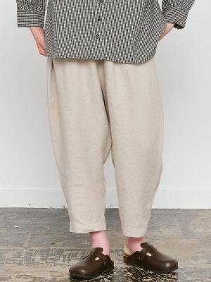 テーパードパンツ リネン起毛
