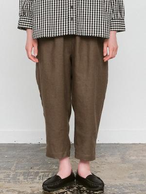 テーパードパンツ　リネン起毛
