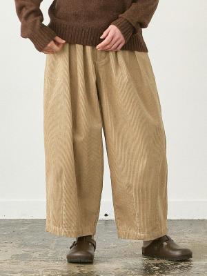 ワイドパンツ 綿8Wコーデュロイ