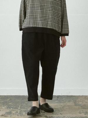 テーパードパンツ ストレッチカルゼ裏起毛