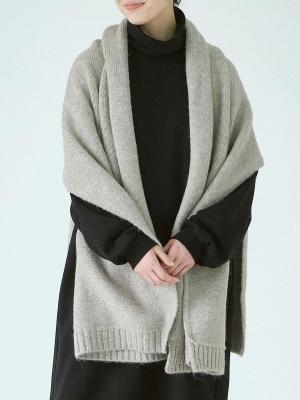 ニットショールカーディガン　キャメルライク3G