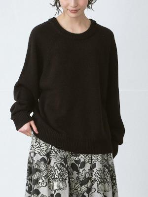 クルーネックニットプルオーバー