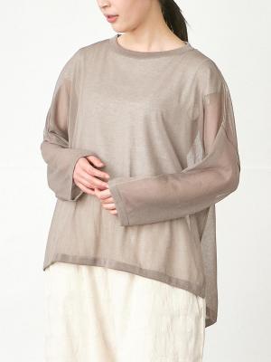 プルオーバーニットソー　シアーコットン混天竺　日本製