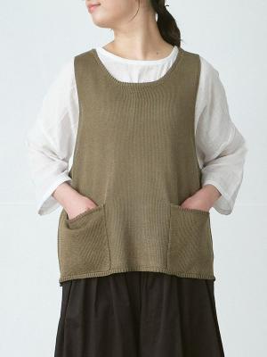 前ポケットニットベスト