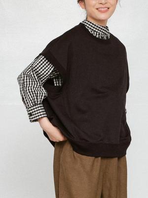 フレンチスリーブプルオーバーベスト　T/C裏毛