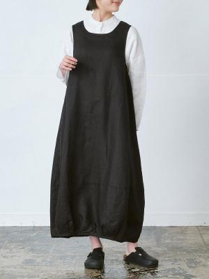バルーンワンピース リネンオックス