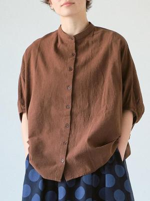 ドルマンブラウス 綿オックスワッシャー