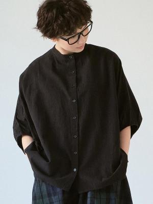 ドルマンブラウス 綿オックスワッシャー