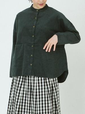バンドカラーシャツジャケット　16Wコーデュロイ　
