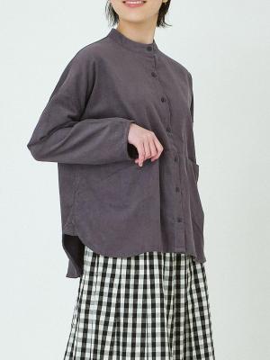 バンドカラーシャツジャケット　16Wコーデュロイ　