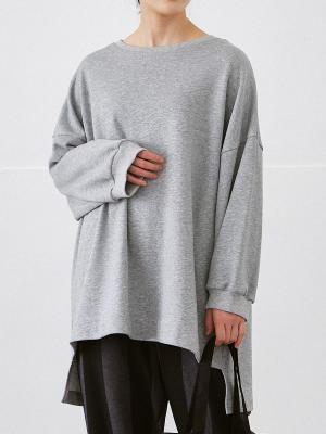 前後差プルオーバー 綿裏毛
