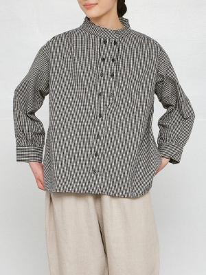 コックブラウス 綿ビエラチェック