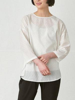 2WAYブラウス 綿ドットドビー