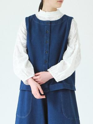 2WAYベスト C/Pu裏毛ニットデニム