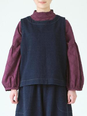 2WAYベスト C/Pu裏毛ニットデニム