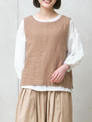 2WAYベスト 綿麻キャンバス