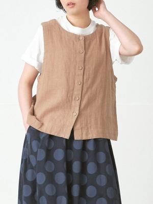 2WAYベスト　綿麻キャンバス