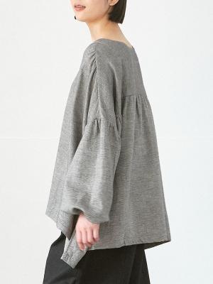 ドロップショルダープルオーバー T/Cガーゼシャンブレー