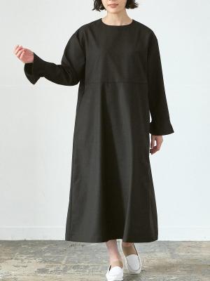 ベルスリーブフレアワンピース T/Rサージ